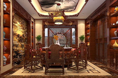 美兰温馨雅致的古典中式家庭装修设计效果图